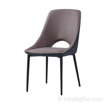 Chaise de salle à manger rembourrée en tissu gris du milieu du siècle